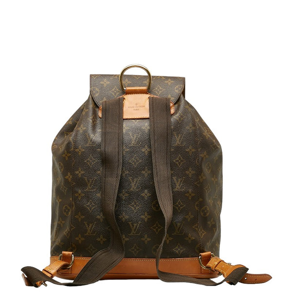 ルイ ヴィトン モノグラム モンスリGM リュック バックパック M51135 ブラウン PVC レザー レディース LOUIS VUITTON 【中古】
