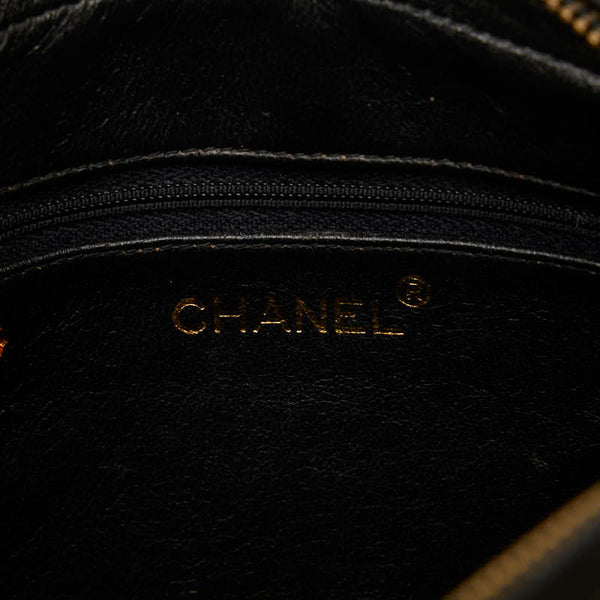 シャネル ココマーク タッセル チェーン 斜め掛け ショルダーバッグ ブラック レザー レディース CHANEL 【中古】