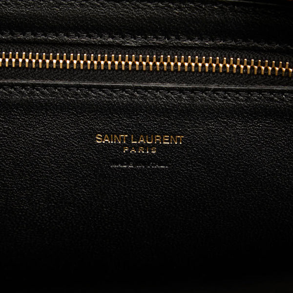 サンローラン カバスS ハンドバッグ ショルダーバッグ 2WAY 472469 グレー レザー レディース SAINT LAURENT 【中古】