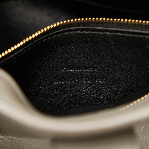 サンローラン カバスS ハンドバッグ ショルダーバッグ 2WAY 472469 グレー レザー レディース SAINT LAURENT 【中古】