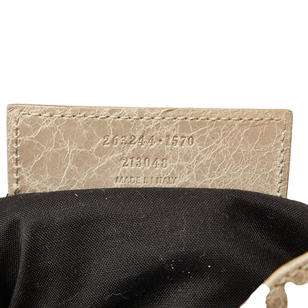 バレンシアガ ザ ジャイアント ヴェロ ハンドバッグ ショルダーバッグ 2WAY 263244 グレー レザー レディース BALENCIAGA 【中古】