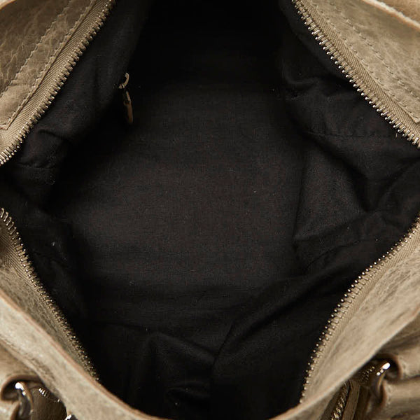 バレンシアガ ザ ジャイアント ヴェロ ハンドバッグ ショルダーバッグ 2WAY 263244 グレー レザー レディース BALENCIAGA 【中古】
