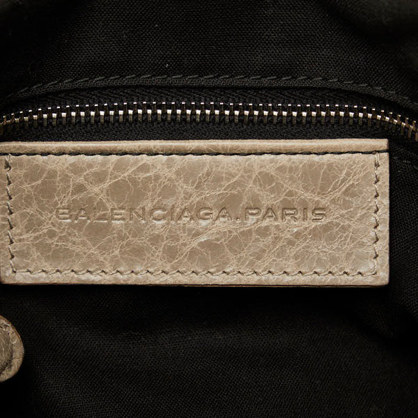 バレンシアガ ザ ジャイアント ヴェロ ハンドバッグ ショルダーバッグ 2WAY 263244 グレー レザー レディース BALENCIAGA 【中古】