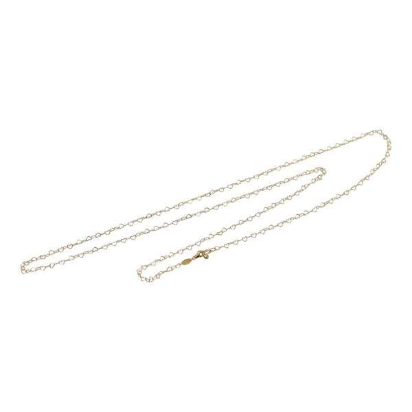 スタージュエリー K18YG イエローゴールド ハート チェーン ロング ネックレス レディース STAR JEWELRY 【中古】