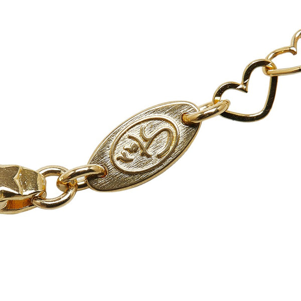 スタージュエリー K18YG イエローゴールド ハート チェーン ロング ネックレス レディース STAR JEWELRY 【中古】