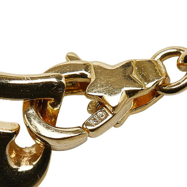 スタージュエリー K18YG イエローゴールド ハート チェーン ロング ネックレス レディース STAR JEWELRY 【中古】