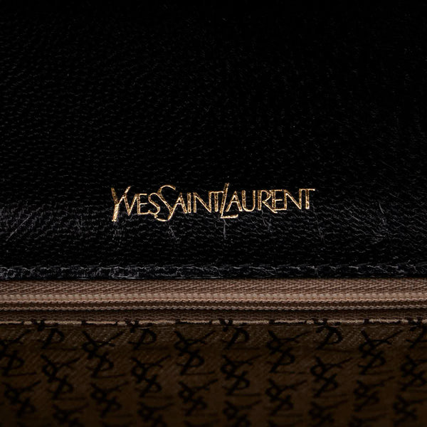 サンローラン 型押し ハンドバッグ トートバッグ ブラック リザード レディース SAINT LAURENT 【中古】