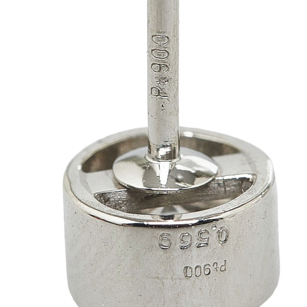 Pt900 プラチナ ダイヤ0.569ct シングルピアス ピアス レディース 【中古】