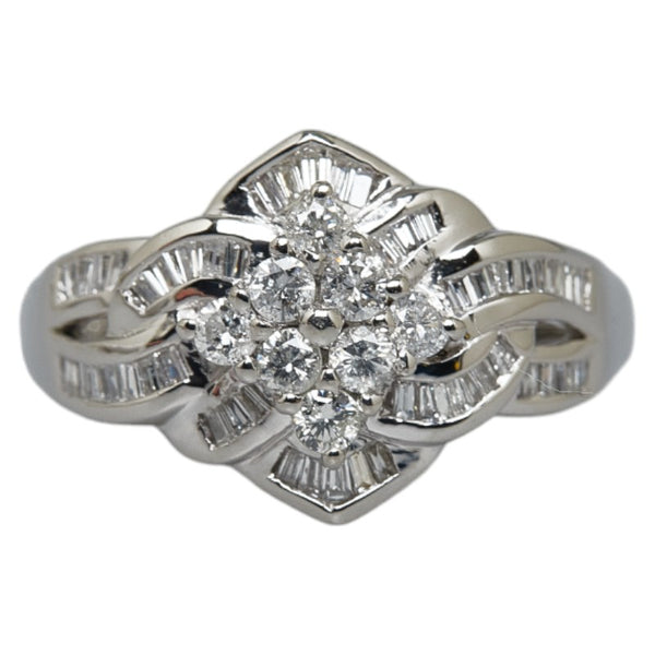 Pt900 プラチナ ダイヤ1.00ct リング 指輪 レディース 25号 【中古】