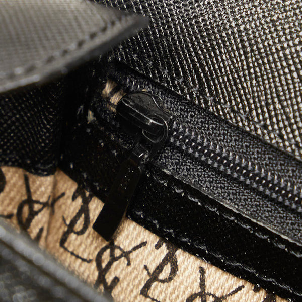 サンローラン 斜め掛け ショルダーバッグ ブラック レザー レディース SAINT LAURENT 【中古】