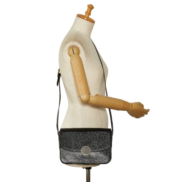 サンローラン 斜め掛け ショルダーバッグ ブラック レザー レディース SAINT LAURENT 【中古】