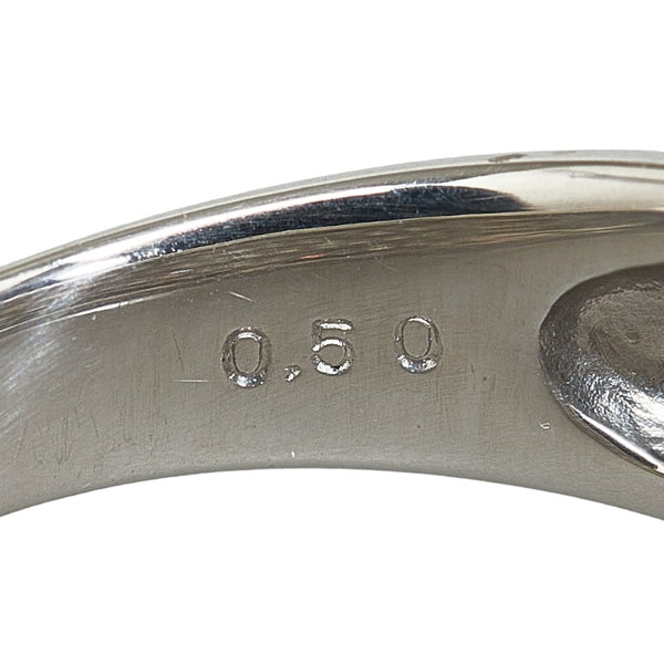 Pt900 プラチナ ダイヤ0.50ct パヴェ リング 指輪 レディース 12.5号 【中古】