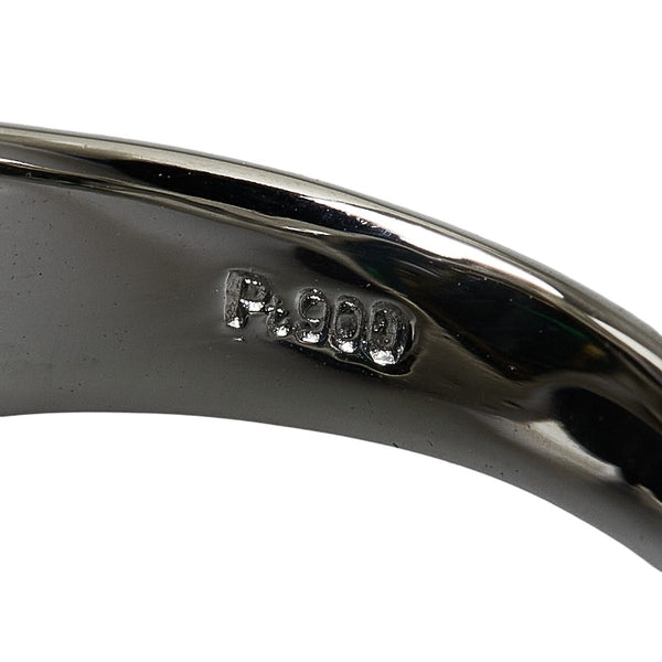 Pt900 プラチナ K18 ゴールド コンビ グリーントルマリン11.12ct ダイヤ0.22ct リング 指輪 レディース 12号 【中古】
