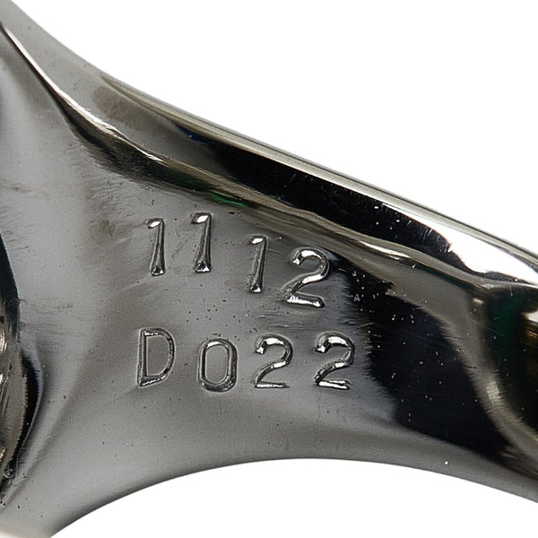 Pt900 プラチナ K18 ゴールド コンビ グリーントルマリン11.12ct ダイヤ0.22ct リング 指輪 レディース 12号 【中古】