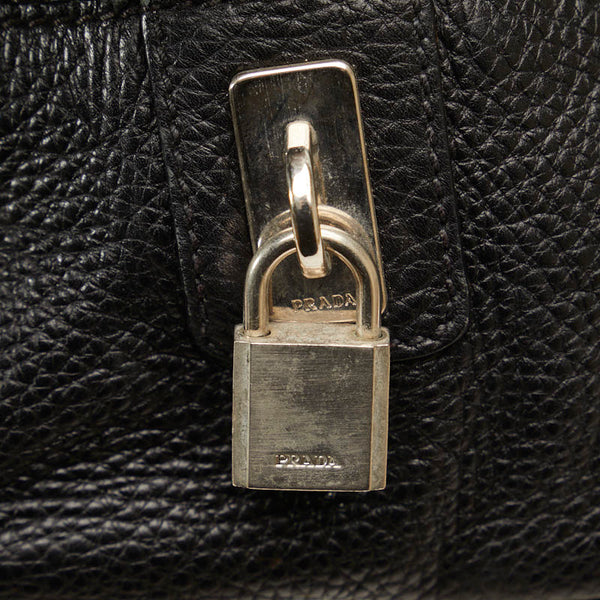 プラダ ハンドバッグ ブラック レザー レディース PRADA 【中古】