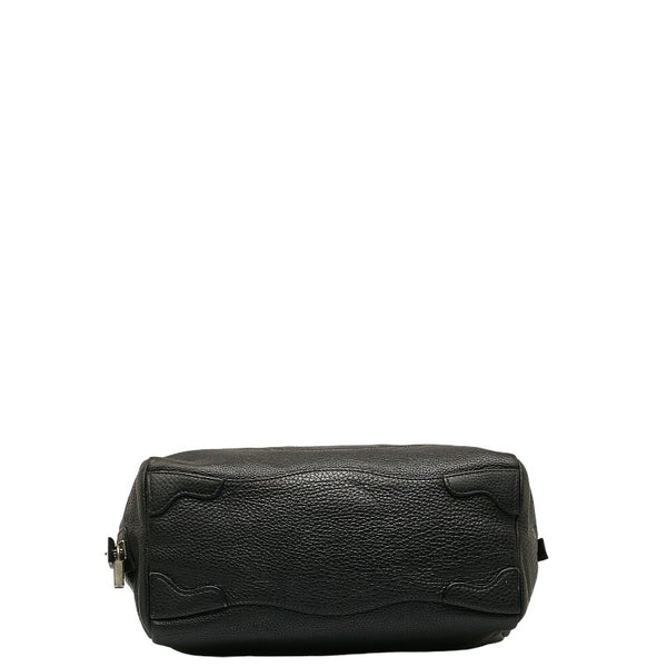 プラダ ハンドバッグ ブラック レザー レディース PRADA 【中古】