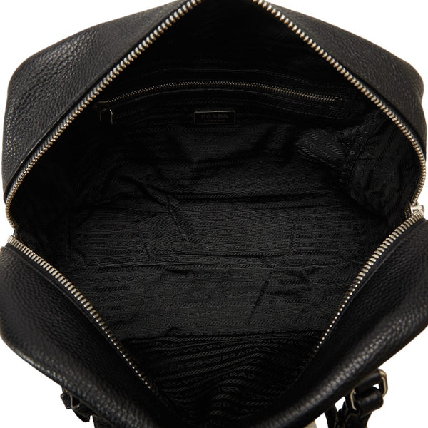 プラダ ハンドバッグ ブラック レザー レディース PRADA 【中古】