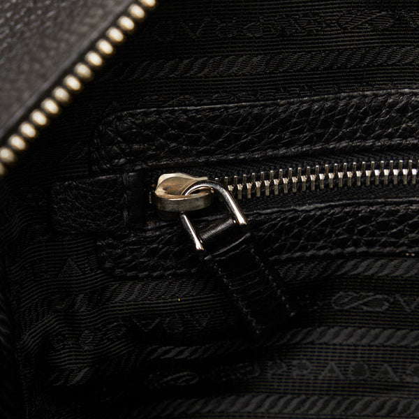 プラダ ハンドバッグ ブラック レザー レディース PRADA 【中古】