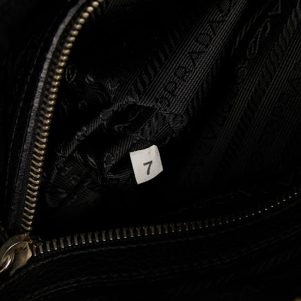 プラダ ハンドバッグ ブラック レザー レディース PRADA 【中古】