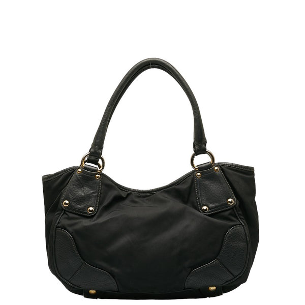 プラダ ハンドバッグ ブラック ナイロン レザー レディース PRADA 【中古】