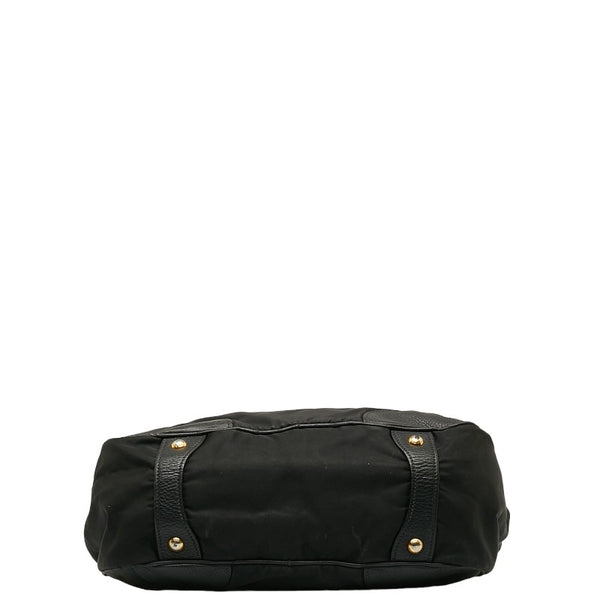 プラダ ハンドバッグ ブラック ナイロン レザー レディース PRADA 【中古】