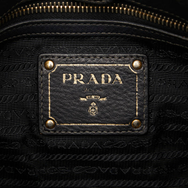 プラダ ハンドバッグ ブラック ナイロン レザー レディース PRADA 【中古】