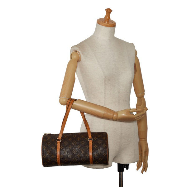 ルイ ヴィトン モノグラム パピヨン30 (旧) ハンドバッグ M51385 ブラウン PVC レザー レディース LOUIS VUITTON 【中古】