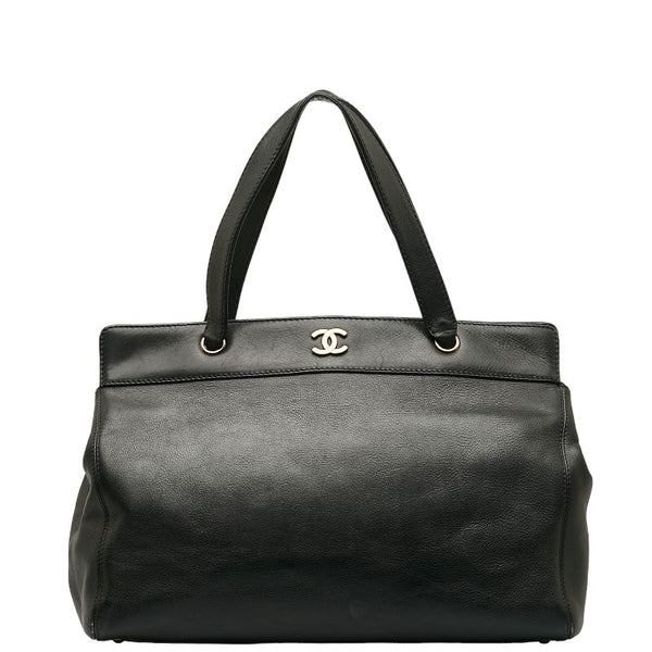 シャネル ココマーク トートバッグ ショルダーバッグ 2WAY ブラック レザー レディース CHANEL 【中古】