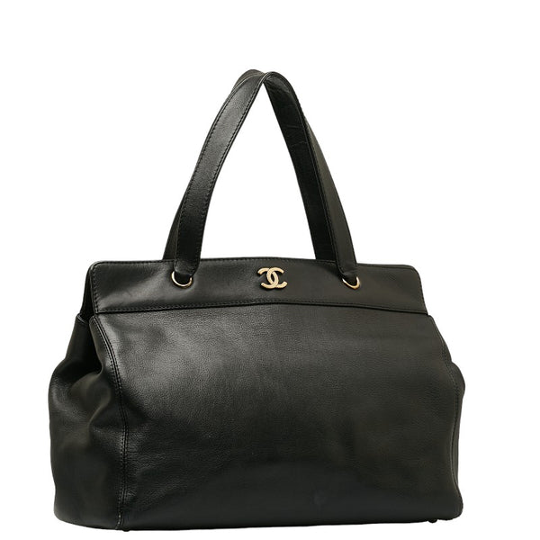 シャネル ココマーク トートバッグ ショルダーバッグ 2WAY ブラック レザー レディース CHANEL 【中古】