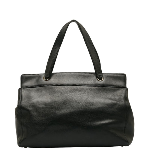シャネル ココマーク トートバッグ ショルダーバッグ 2WAY ブラック レザー レディース CHANEL 【中古】