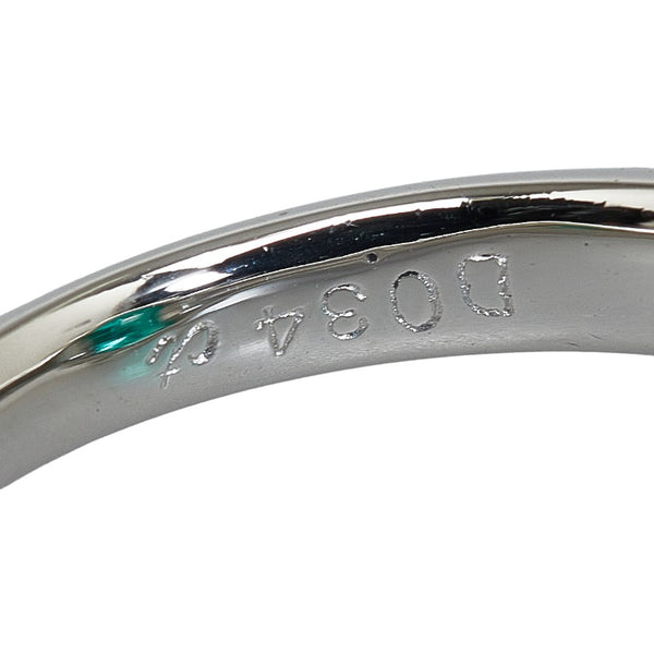 Pt900 プラチナ エメラルド1.13ct ダイヤ0.34ct リング 指輪 レディース 12号 【中古】