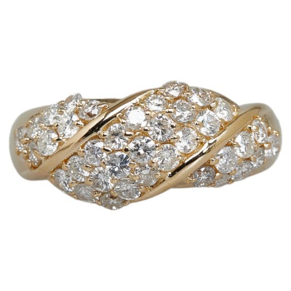 K18YG イエローゴールド ダイヤ1.21ct リング 指輪 レディース 15号 【中古】