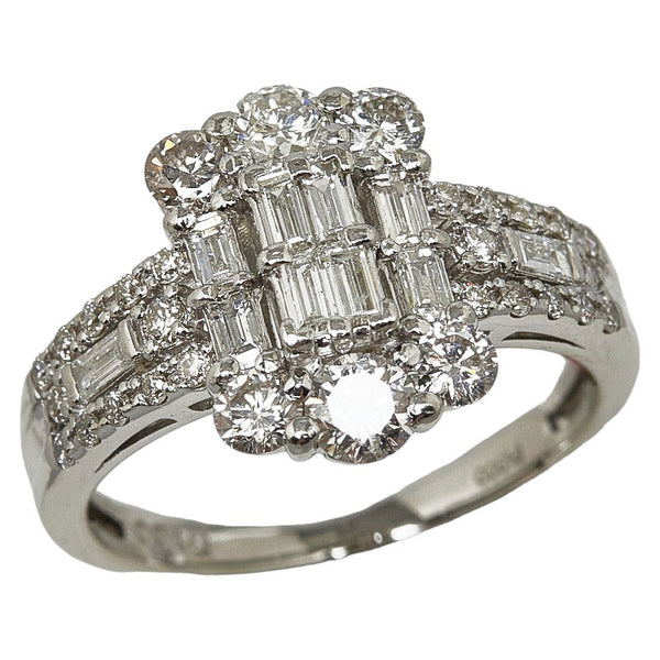 Pt900 プラチナ ダイヤ1.00ct リング 指輪 レディース 7.5号 【中古】