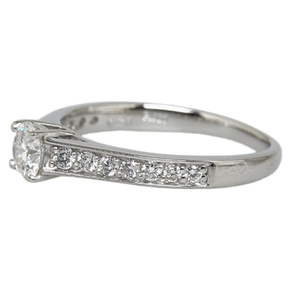 Pt900 プラチナ ダイヤ0.28ct ダイヤ0.22ct リング 指輪 レディース 7.5号 【中古】