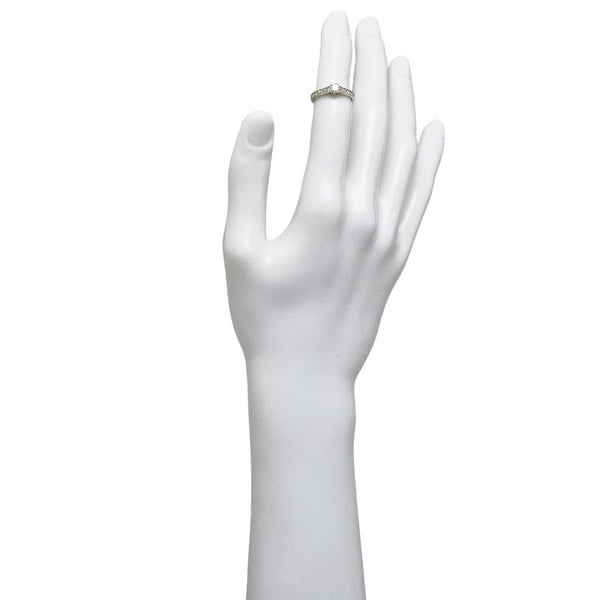 Pt900 プラチナ ダイヤ0.28ct ダイヤ0.22ct リング 指輪 レディース 7.5号 【中古】