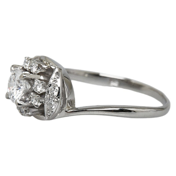 Pt900 プラチナ ダイヤ0.35ct リング 指輪 レディース 9.5号 【中古】