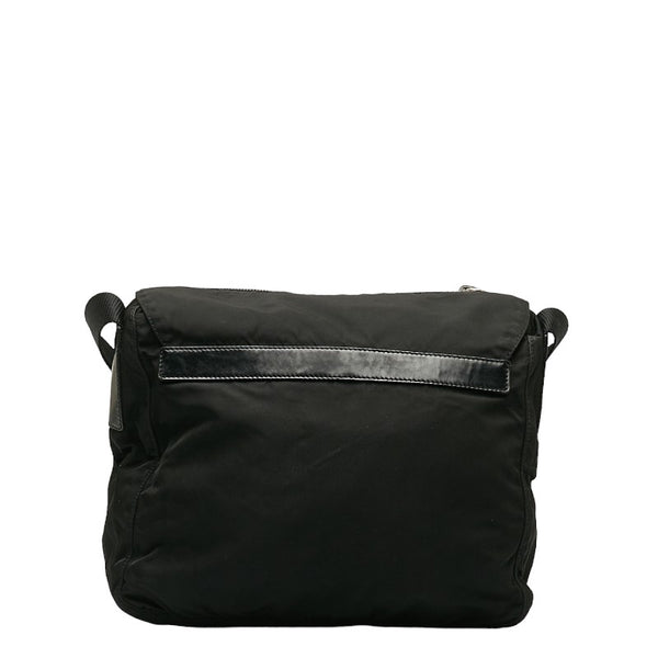 プラダ 斜め掛け ショルダーバッグ ブラック ナイロン レディース PRADA 【中古】