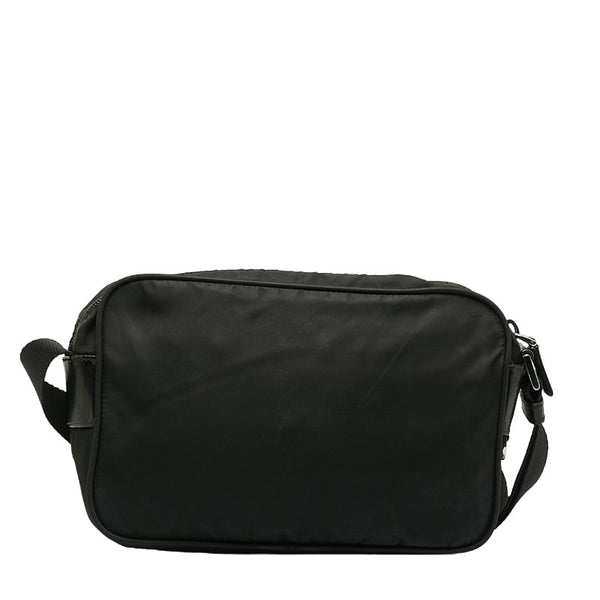プラダ 斜め掛け ショルダーバッグ ブラック ナイロン レディース PRADA 【中古】
