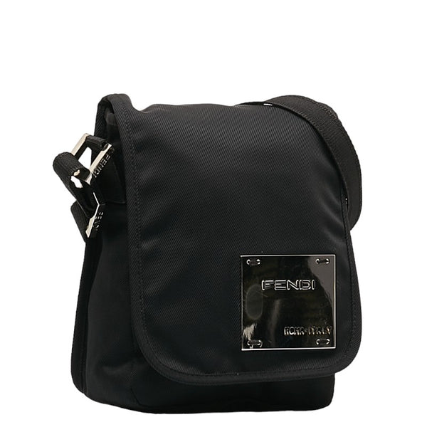 フェンディ 斜め掛け ミニショルダーバッグ 26772 ブラック ナイロン レディース FENDI 【中古】