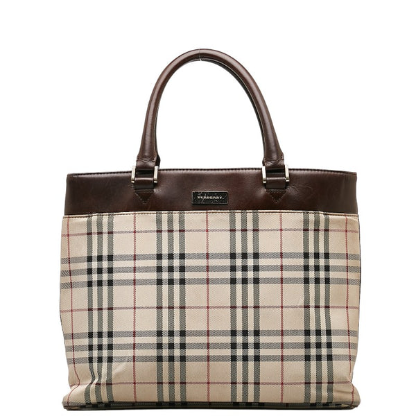 グッチ ノバチェック ハンドバッグ ベージュ ブラウン キャンバス レザー レディース GUCCI 【中古】