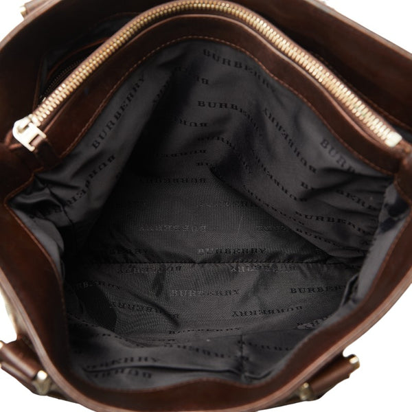 グッチ ノバチェック ハンドバッグ ベージュ ブラウン キャンバス レザー レディース GUCCI 【中古】