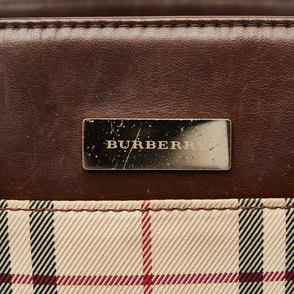 グッチ ノバチェック ハンドバッグ ベージュ ブラウン キャンバス レザー レディース GUCCI 【中古】