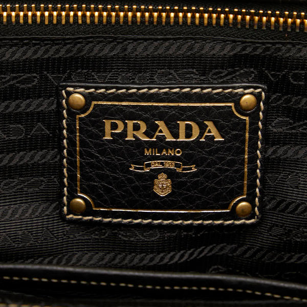 プラダ ハンドバッグ トートバッグ BN1442 ブラック ナイロン レザー レディース PRADA 【中古】