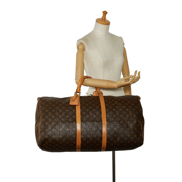 ルイ ヴィトン モノグラム キーポル60 ボストンバッグ トラベルバッグ M41422 ブラウン PVC レザー レディース LOUIS VUITTON 【中古】