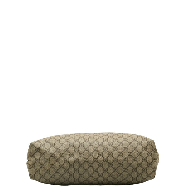 グッチ GGスプリーム トートバッグ 211137 ベージュ PVC レザー レディース GUCCI 【中古】