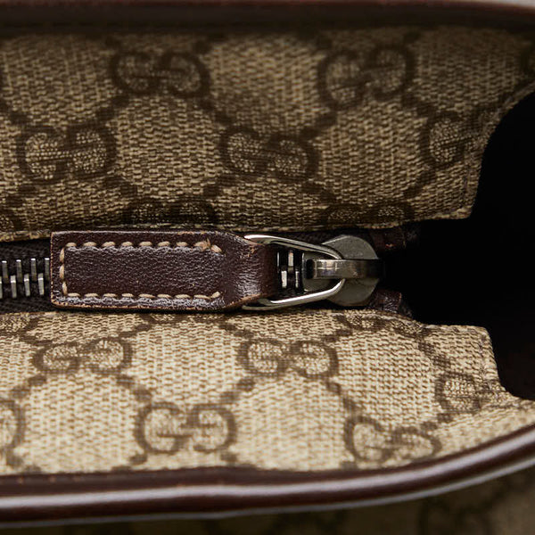 グッチ GGスプリーム トートバッグ 211137 ベージュ PVC レザー レディース GUCCI 【中古】