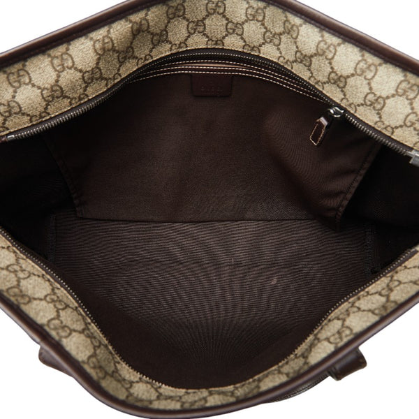 グッチ GGスプリーム トートバッグ 211137 ベージュ PVC レザー レディース GUCCI 【中古】