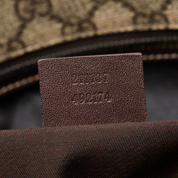 グッチ GGスプリーム トートバッグ 211137 ベージュ PVC レザー レディース GUCCI 【中古】