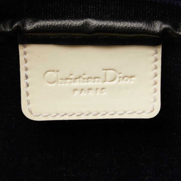 ディオール トロッター ポーチ ネイビー ホワイト PVC レディース Dior 【中古】