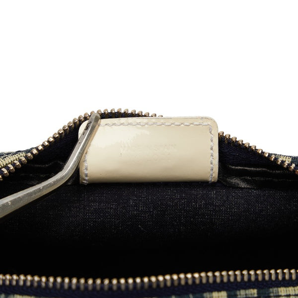 ディオール トロッター ポーチ ネイビー ホワイト PVC レディース Dior 【中古】